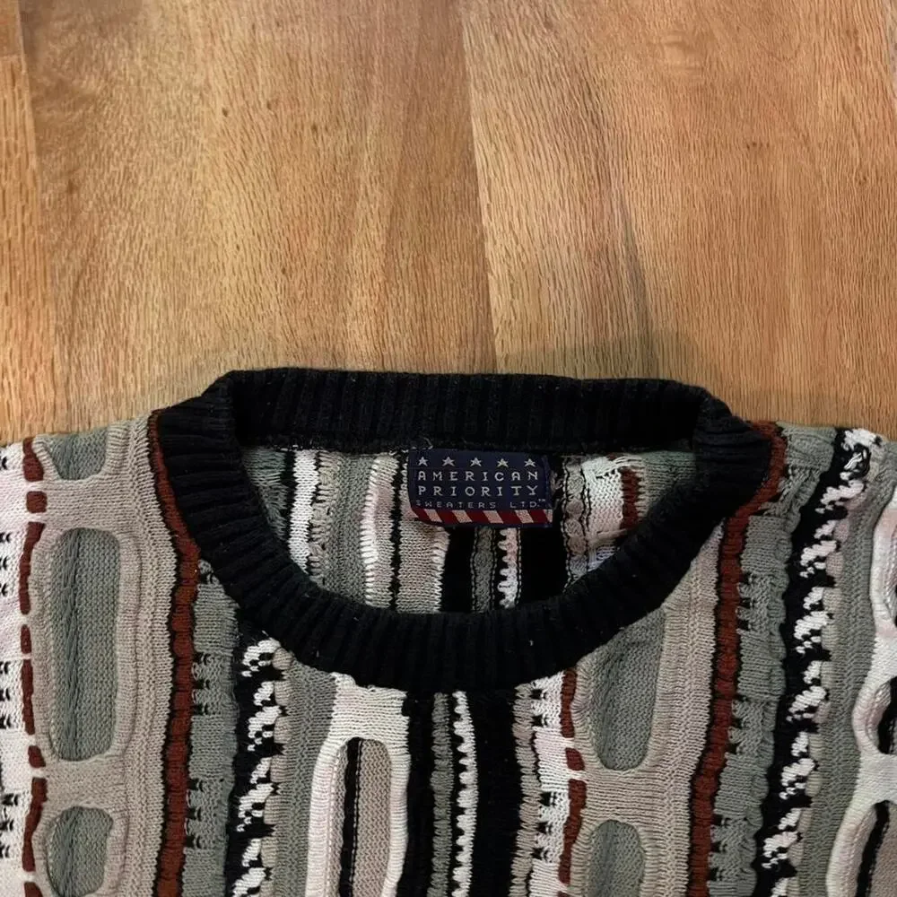 Coogi Original Style American Priority USA Green Cotton Sweater XXL Quiet Luxury - Picture 2 of 8